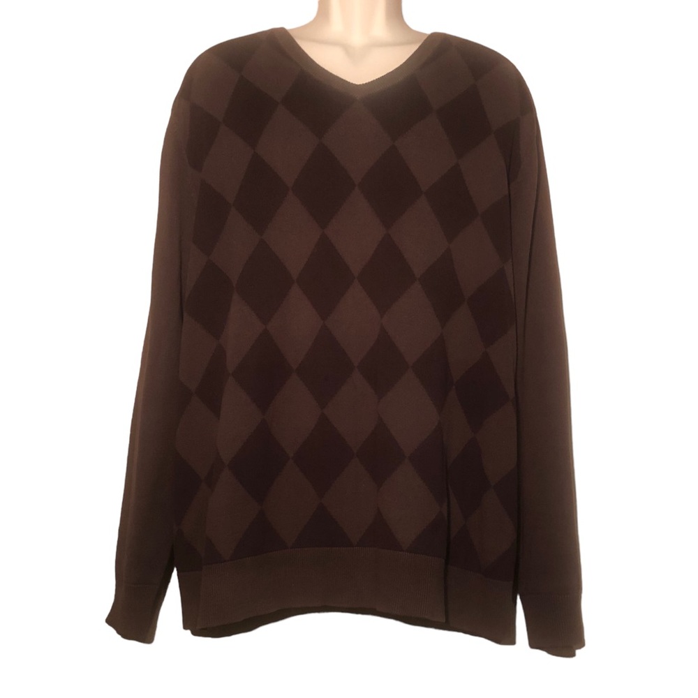 OLD NAVY Men’s XXL Argyle V-Neck Sweater. - Picture 8 of 9